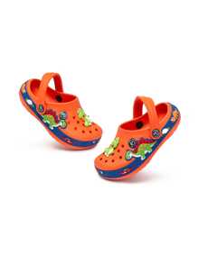 Zuecos Sandalias chanclas niño diseño dinosaurio - Naranja - Ver 4