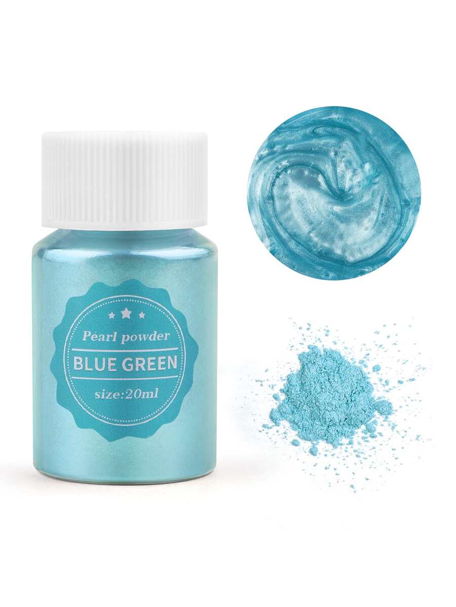 1 Bottle Blue-green Pearl Powder - Mint Blue - View 1