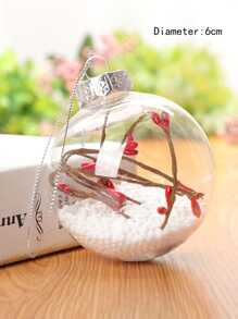 1 szt 6 cm / 2,36 cala Przezroczysty Boże Narodzenie Piłka , Śliczny Mini Impreza świąteczna Dekoracyjny Wisiorek Odpowiedni Jak Boże Narodzenie Prezent Dla Dzieci