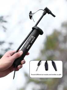 1pc Bicycle Pump, Compatible With Cycling Equipment/mountain Bike And More - Black - View 5
