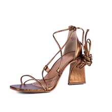 Women Heeled Sandals - 金色 - 查看 2