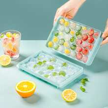 1pc Spherical Ice Cube Tray For Making Round Ice Balls, Storage Container, Ice Mold - Blue - View 7