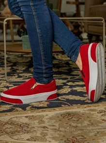 GuGi Women Casual Shoes - 紅色 - 查看 1