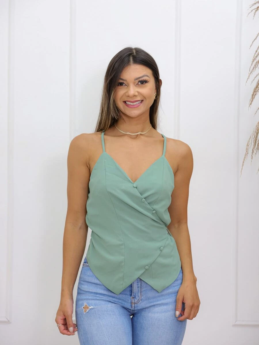 Women Tank Tops & Camis - 綠色 - 查看 1