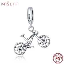 MISEFF 全新 1入組 925 純銀炫酷交通復古摩托車珠吊飾手鍊DIY珠寶製作男孩女孩生日禮物兒童節禮物