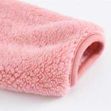 1pc Young Girls' Cute Sporty Casual Plush Pink Coat For Spring, Autumn, Winter - Pink - View 3