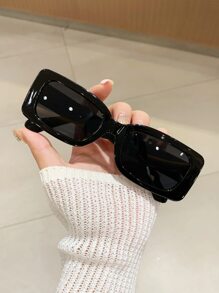 1 副矩形简约风格时尚眼镜，适合度假、旅行、夏季配饰、驾驶、节日服装、运动风格、海滩、音乐节、户外旅行、优雅装扮、街头风格配饰、度假氛围、运动、派对、户外活动、街头风格、钓鱼、假日、夏季海滩度假、户外、旅行