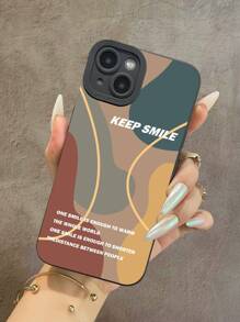 1 pezzo Cover protettiva morbida con stampa ad occhio in colore nero, semplice design a blocchi di colore, antiurto, protezione completa del bordo, compatibile con modelli unisex iPhone 11/12/13/14/6/6s/6plus/7/8/Se/7plus/8plus/X/Xs Max/Xr/11pro/12pro/13pro/14pro/12mini/13mini/11promax/12promax/13promax/14promax/14plus - nero - Visualizzare 1