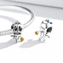 WOSTU 1pc Dark Skull Charms 925 Sterling Silver Halloween Beads Fit Original Bracelet Necklace Pendant Jewelry Gift - Silver - View 8