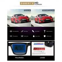DUBERY 1pc Men's Polarized Multicolor Fashion Glasses Suitable For Driving, Fishing, Outdoor Activities Vintage - Red - View 4