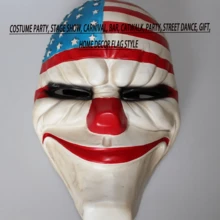 1pc Party Mask, Payday 2 Theme Clown Mask For Gaming & Festivals - National Flag - View 5