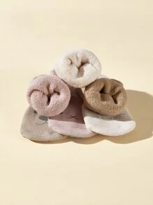 3對加厚防滑地毯卡通絨毛內履襪,適用於嬰兒,秋冬 - 彩色 - 查看 2