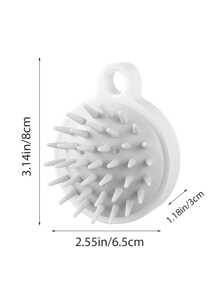 1入粉色頭皮按摩器洗髮刷矽膠梳,成人用軟毛刷潔淨按摩頭皮 - 粉色 - 查看 6