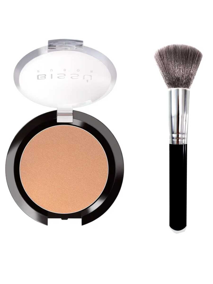 Rubor Bissu contorneador con Brocha Colorete Líquido Color Resistente Al Agua Mate De Larga Duración Con Polvo Resaltador Rosa, Coral, Pincel - Kit De Regalo De Maquillaje Para Mujeres - 2 - Ver 1