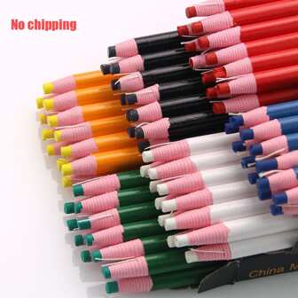12pcs Sewing Marking Pencils For Fabrics, Automatic Vanishing Chalk, Tailor's Mark And Trace Tool Kit, Random Color