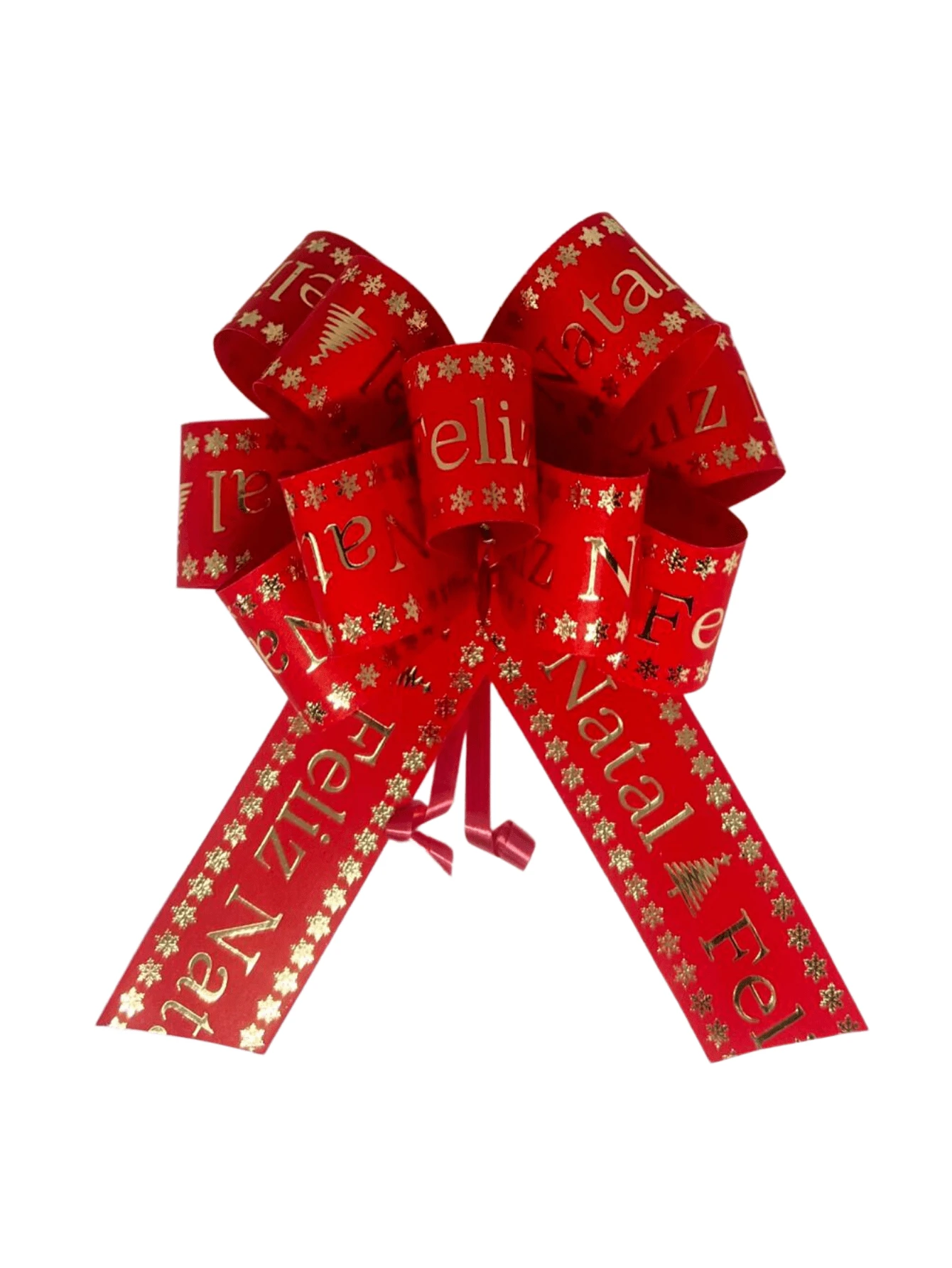 Laço Pronto de Natal Para Presente e Embalagem Pacote com 10 Unidades Flor Grande