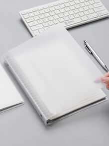 1 Pieza de cuaderno tipo Carpeta libreta con pasta transparente de raya resistente - transparente - Ver 1