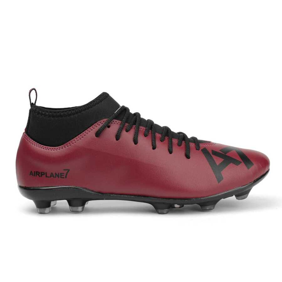 Men Football Shoes - 酒紅色 - 查看 1