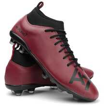 Men Football Shoes - 酒紅色 - 查看 3