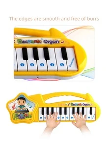 兒童過家家互動玩具迷你鋼琴,黃色 - 黃色 - 查看 3