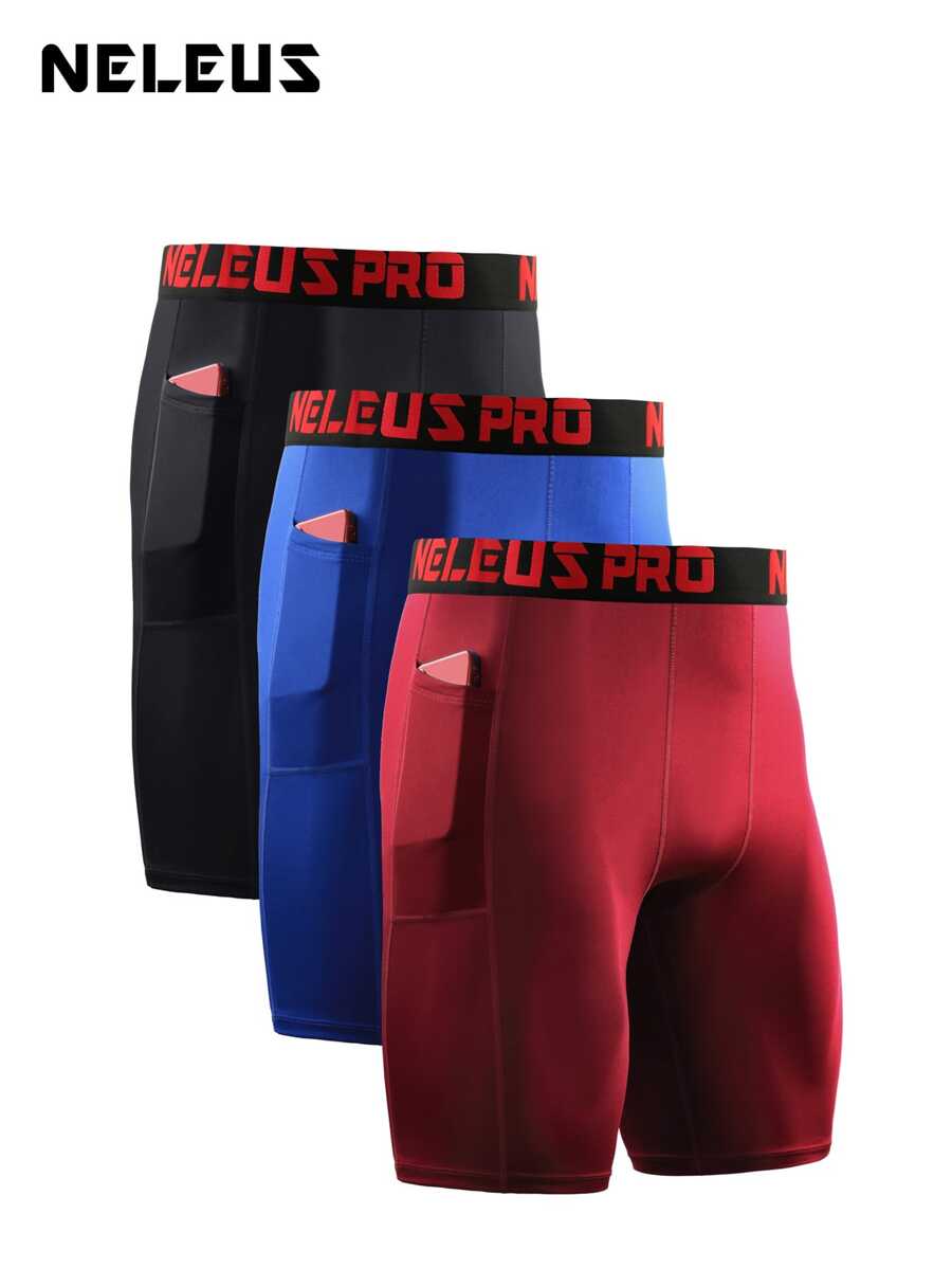 Shorts deportivos para hombre - Negro, azul, rojo#3 - Ver 1