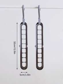 1pc Portable Plastic Clothes Hanger, Multifunction Multi-hole Foldable Clothes Hanger For Home And Travel