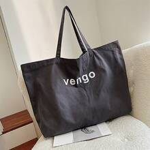 Tote Bag Men Casual Students Men's Big Handbag Fashion For Man Large Capacity Fit For Short Distance Travel Shoulder Bags Back To School Holiday Essentials

College Essentials Portable - Black - View 1