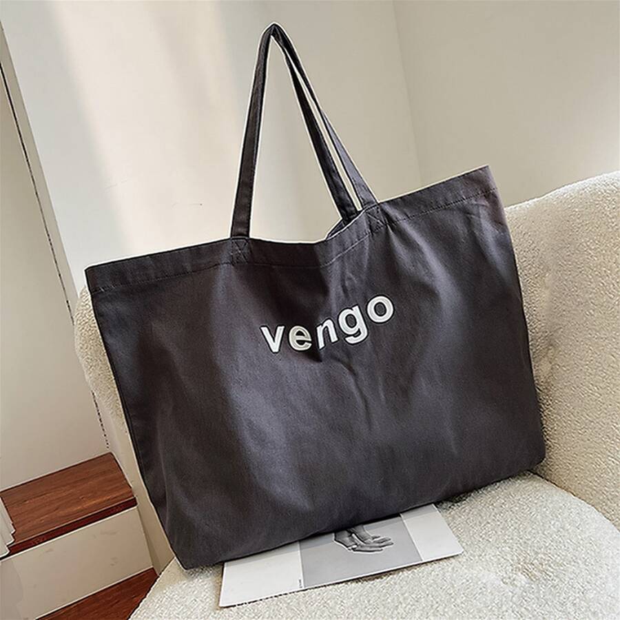 Tote Bag Men Casual Students Men's Big Handbag Fashion For Man Large Capacity Fit For Short Distance Travel Shoulder Bags Back To School Holiday Essentials

College Essentials Portable - Black - View 1