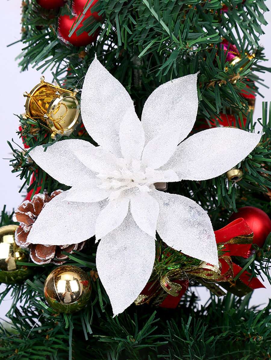 10/20 chiếc kẹp hoa Giáng sinh, hoa trạng nguyên nhân tạo để trang trí cây thông Noel, vòng hoa trang trí Giáng sinh, ngày lễ tình nhân, quà tặng