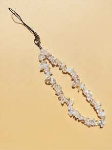 1 件天然水晶石英手机链/手机带 - 白色 - 查看 4