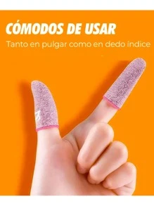 Dedales Gamer Guantes Para Dedos Sarafox V7 Profesional 4pza - Rosa - Ver 3