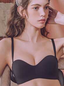 Seamless Chest Binder With Glossy Surface, No Traces, One Piece - Black - View 3