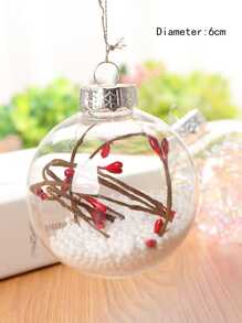 1 szt 6 cm / 2,36 cala Przezroczysty Boże Narodzenie Piłka , Śliczny Mini Impreza świąteczna Dekoracyjny Wisiorek Odpowiedni Jak Boże Narodzenie Prezent Dla Dzieci