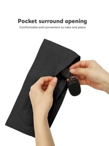 1pc Multi-Functional Knitted Sports Breathable Invisible For Working Out Fanny Pack - Black - View 6