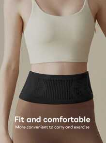 1pc Multi-Functional Knitted Sports Breathable Invisible For Working Out Fanny Pack - Black - View 2