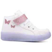 Tenis Infantil De Led Borboleta Botinha Casual Feminino Meninas