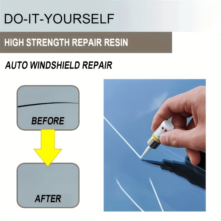 Windshield Repair Kit For Car, Glass Crack Repair Kit, Quick Fix For