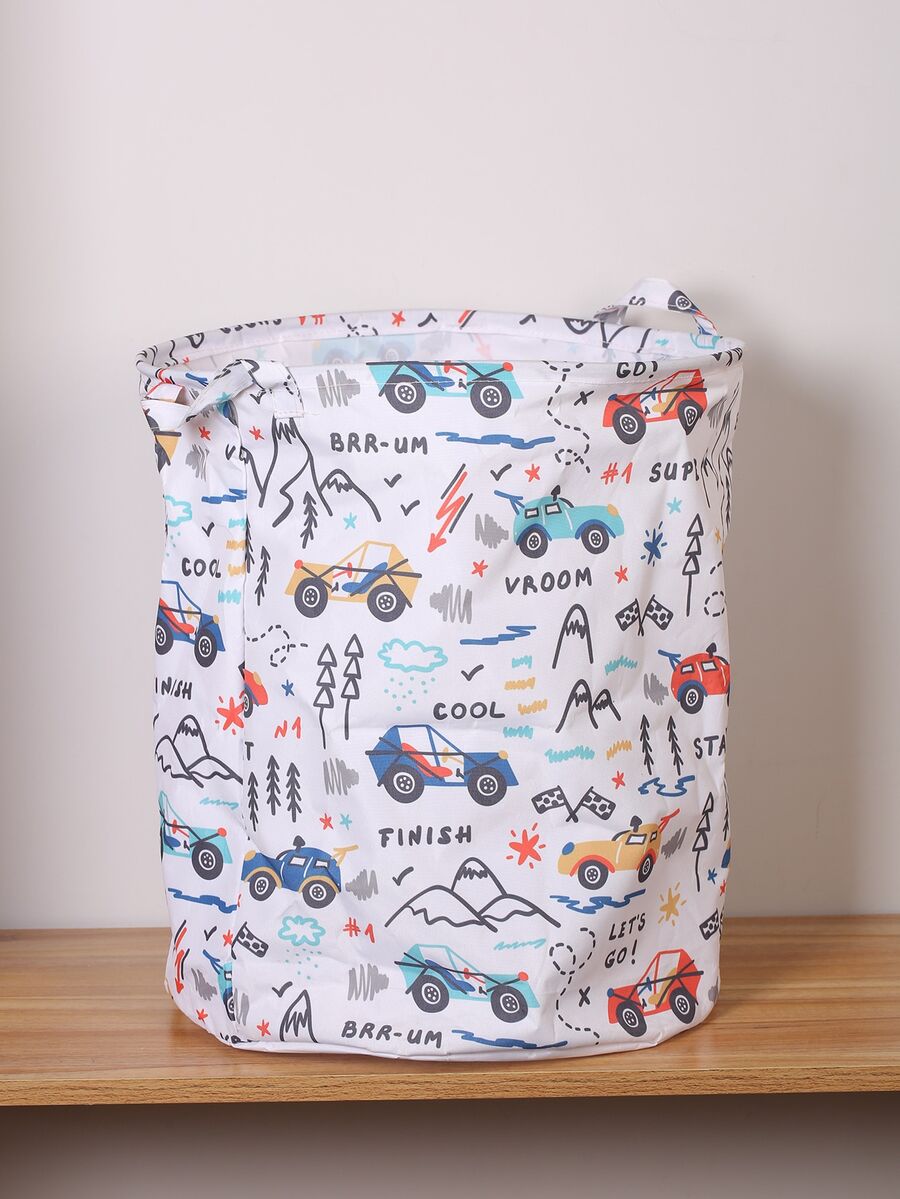 1 pieza dibujos animados lindo diseño Cesto para la ropa Cesta para ropa almacenamiento - Multicolor - Ver 1