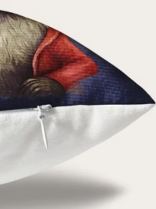 1pc Christmas Themed Digital Printed Pillowcase - Multicolor - View 7