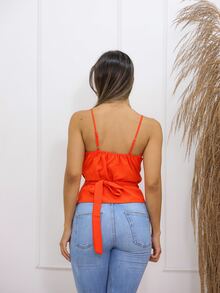 Women Tank Tops & Camis - 橘色 - 查看 4