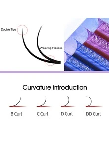 MASSCAKU Lông mi Riêng lẻ Trồng hàng dày đặc đơn - Nhiều màu - Xem 5