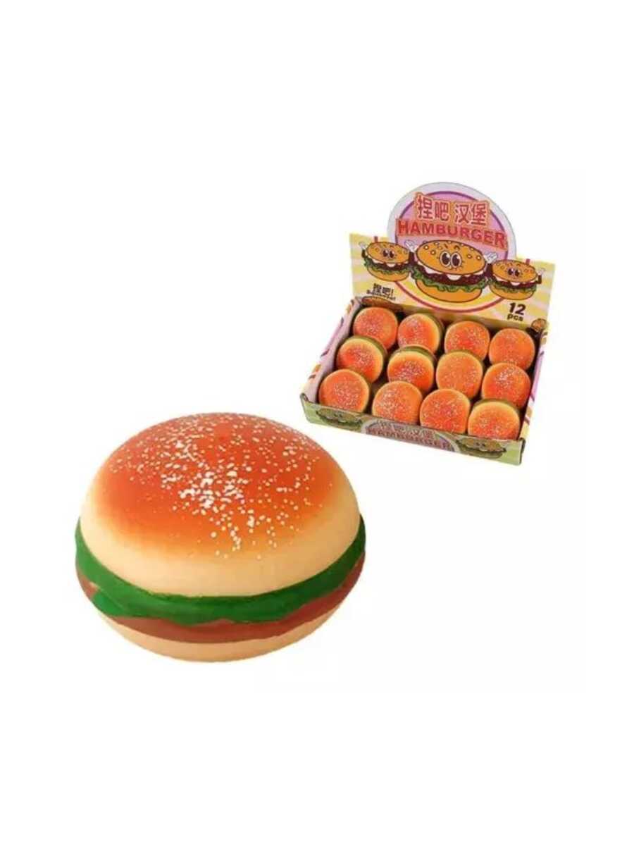 CAJA SQUISHY HAMBURGUESA 12 PIEZAS - Naranja - Ver 1
