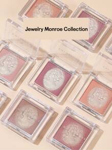 COLORROSE Shimmering Blush Powder, Luminous Pearl Finish, Lightweight And Smooth, Combines Blush And Highlighter For A Refined Complexion Makeup - 1022咖豆沙 - 查看 4