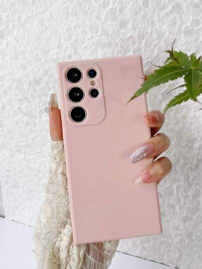 淡粉色 1 件防震纯色 Tpu 手机壳，带凸起摄像头保护 - 兼容 兼容三星兼容小米 - 兼容 11/12/13/14/15promax 兼容三星 S22/23/24+Ua04/A05/A14/A15/A24/A25/A34/A54s 兼容小米兼容 OPPO 兼容 VIVO/兼容 Redmi Note13pro/13c/A3 防水防摔防刮