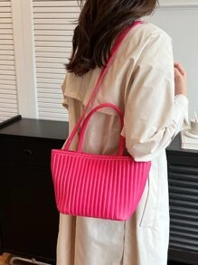 Fashionable And Minimalist Shoulder Bag Suitable For Shopping, Dating, And Commuting - Pink - View 3