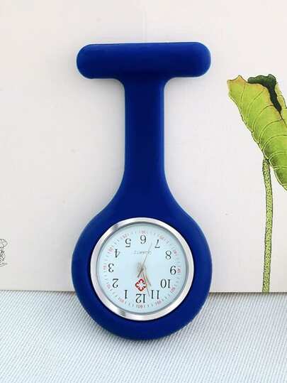 Rainbow Blue Silicone Nurse Watch, Retro, Lovely, Hanging Watch, Quartz Wristwatch