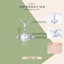 WOSTU 1入組S925純銀心&翅膀DIY吊墜適用於女朋友禮物