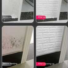 1 Miếng DIY 3D Bọt Gạch Tự dính Không thấm nước Giấy dán tường Đối với Nhà  , Phòng khách , Phòng tắm , Phòng bếp , Phòng ngủ , Bộ đồ giường , Và Nhà  Trang trí - trắng - Xem 8