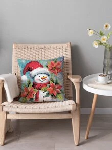 1pc Christmas Themed Digital Printed Pillowcase - Multiple Colors - View 5