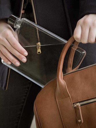 1 件透明水瓶 A6 350ml 创意 A6 笔记本形状塑料水瓶扁纸杯塑料瓶杯，适用于户外、露营